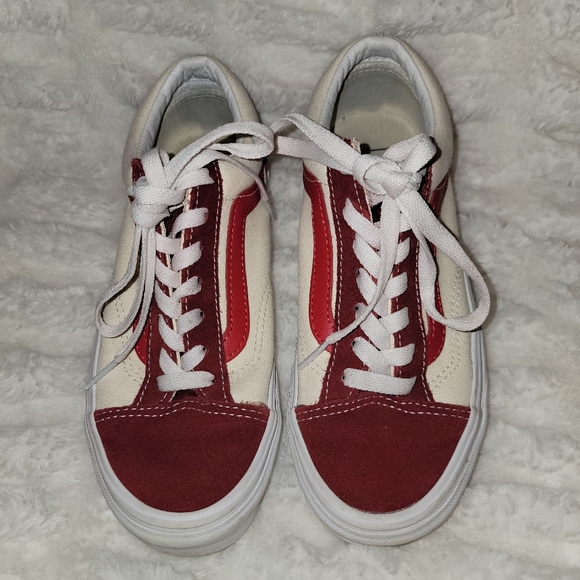 Vans Shoes - Vans Red and White Old Skool Sneakers